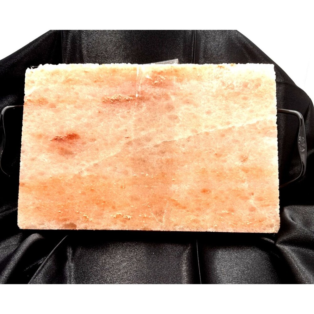 Himalayan Pink Salt Cooking Block 12x8x2 Grilling Slab with Metal Tray